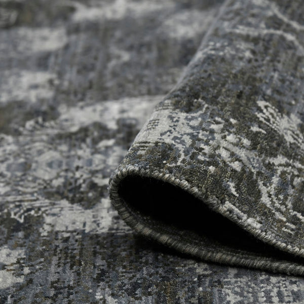 AMER Rugs Kohinoor KOH-11 Hand-Knotted Geometric Transitional Area Rug Blue/Brown 10' x 14'