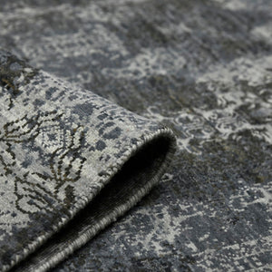 AMER Rugs Kohinoor KOH-11 Hand-Knotted Geometric Transitional Area Rug Blue/Brown 10' x 14'