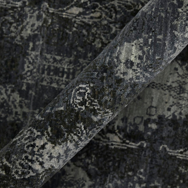 AMER Rugs Kohinoor KOH-11 Hand-Knotted Geometric Transitional Area Rug Blue/Brown 10' x 14'