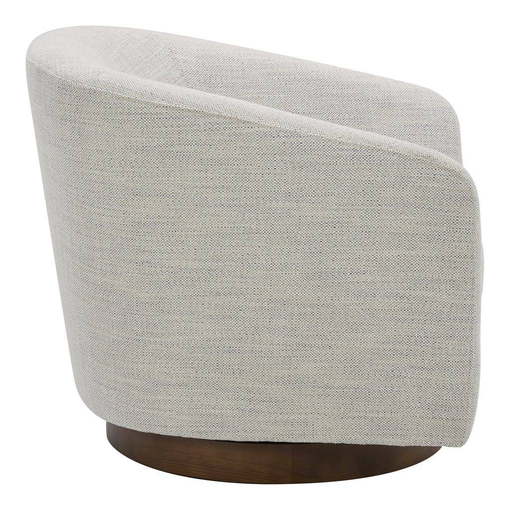 Moe's Home Collection Oscy Swivel Chair (Splashed White) - KQ-1015-05