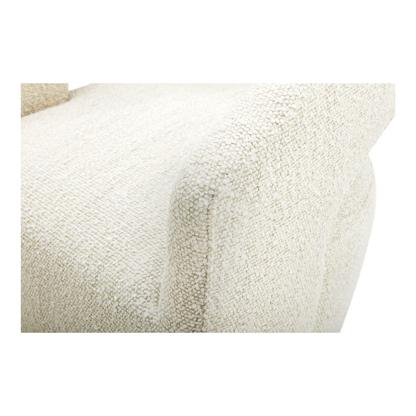 Moe's Home Barrow Rolling Dining Chair Performance Fabric White Mist KQ-1024-18