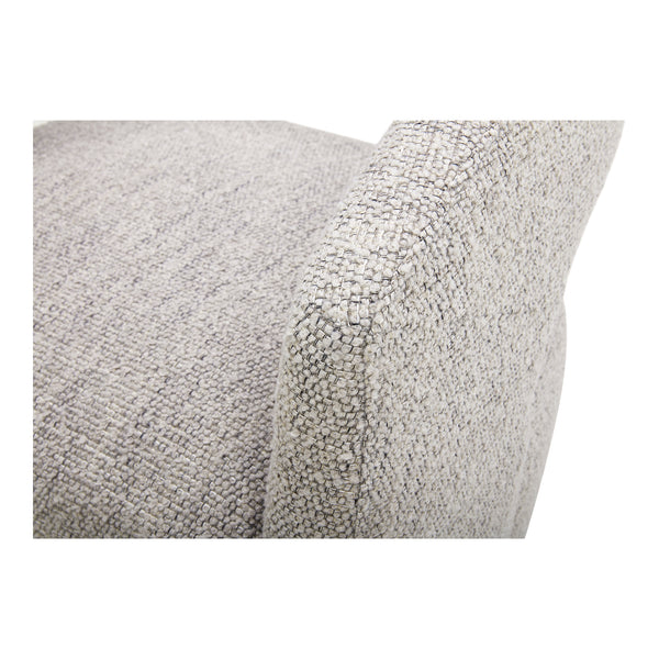 Moe's Home Barrow Rolling Dining Chair Performance Fabric Grey Storm KQ-1024-39