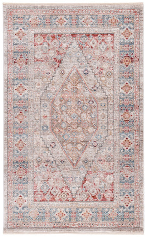 Kenitra 600 Kenitra 662 Traditional Power Loomed Polyester Space Dyed Rug Grey / Blue