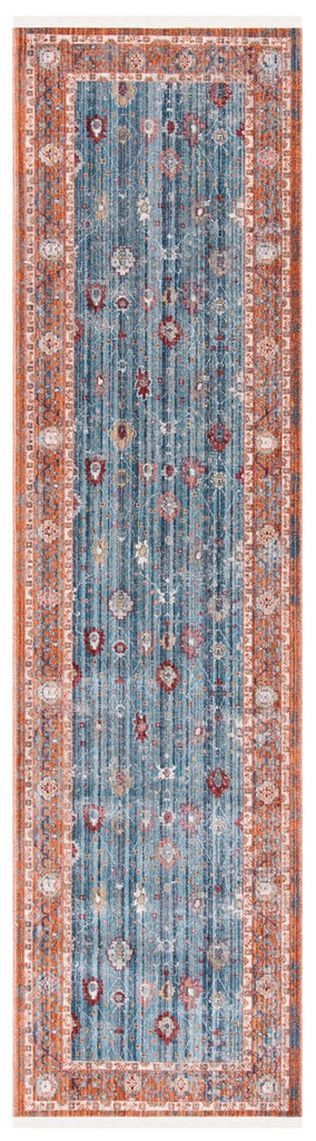 Kenitra 600 Kenitra 696 Traditional Power Loomed Polyester Space Dyed Rug Blue / Red