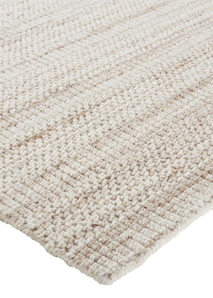 Keaton Handmade Wool Rug, Neutral Stripe, Tan/Beige, 9ft x 12ft Area Rug