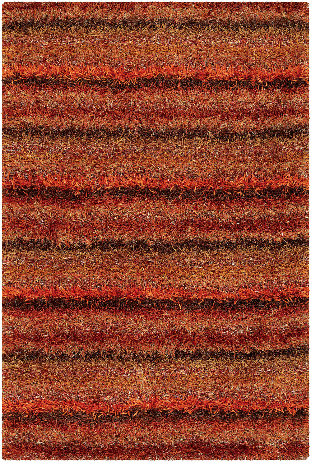 Chandra Rugs Kubu 100% Polyester Hand-Woven Contemporary Rug Red/Orange/Brown 9' x 13'