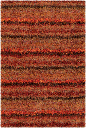 Chandra Rugs Kubu 100% Polyester Hand-Woven Contemporary Rug Red/Orange/Brown 9' x 13'