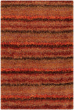 Chandra Rugs Kubu 100% Polyester Hand-Woven Contemporary Rug Red/Orange/Brown 9' x 13'