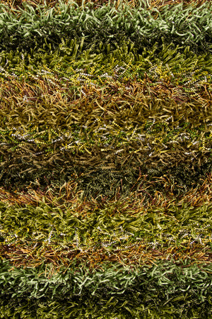 Chandra Rugs Kubu 100% Polyester Hand-Woven Contemporary Rug Green/Brown 9' x 13'