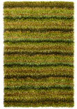 Chandra Rugs Kubu 100% Polyester Hand-Woven Contemporary Rug Green/Brown 9' x 13'