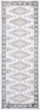 Kyra Diamond Kilim Rug, Ivory/Indigo/Orange, 2ft-10in x 7ft-10in, Runner