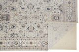 Kyra Geometric Floral Rug, Ivory/Indigo/Gold, 9ft x 12ft - 7in Area Rug