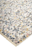 Kyra Mosaic Abstract Rug, Gray/Gold/Blue, 9ft x 12ft - 7in Area Rug