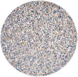 Kyra Mosaic Abstract Rug, Gray/Gold/Blue, 5ft - 6in x 5ft - 6in Round