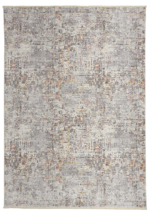 Kyra Distressed Abstract Rug, Gray/Ivory/Gold, 9ft x 12ft - 7in Area Rug