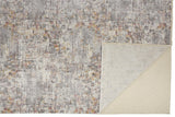 Kyra Distressed Abstract Rug, Gray/Ivory/Gold, 9ft x 12ft - 7in Area Rug