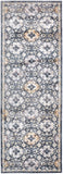 Kyra Contemporary Suzani Rug, Indigo/Gold/Pink, 2ft-10in x 7ft-10in, Runner