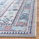 Kazak 100 Kazak 122 Contemporary Power Loomed Polypropylene Pile Rug Grey / Blue