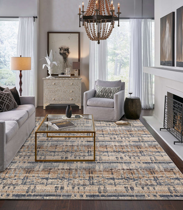 Karastan Rugs Kaleidoscopic Denim 8' x 11' Area Rug