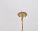 Bethel Brass Chandelier in Metal & Crystal