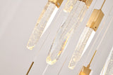 Bethel Gold Chandelier in Metal & Crystal