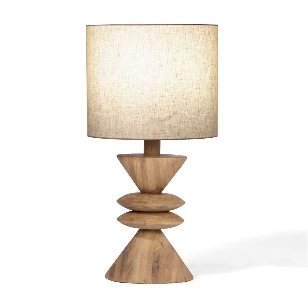 Union Home Kebab Table Lamp - Natural Sunset Matt FSC Certified Oak Wood
