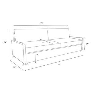 Nativa Interiors Kimpton Sofa Deep Plush Solid + Manufactured Wood / Revolution Performance Fabrics® Commercial Grade Deep Plush Wide Sofa Off White 91.00"W x 44.00"D x 34.00"H