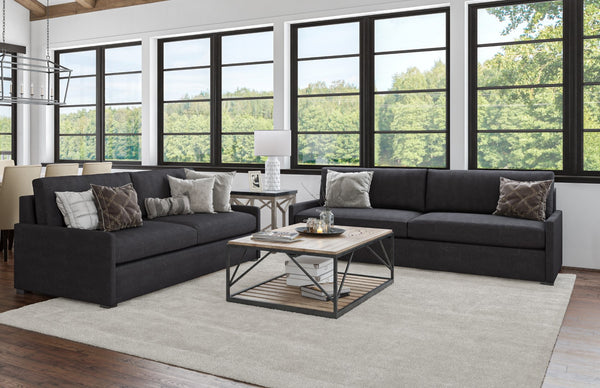 Nativa Interiors Kimpton Solid + Manufactured Wood / Revolution Performance Fabrics® Commercial Grade Sofa Charcoal 79.00"W x 39.00"D x 34.00"H