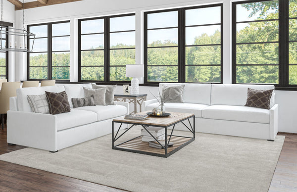 Nativa Interiors Kimpton Sofa Deep Plush Solid + Manufactured Wood / Revolution Performance Fabrics® Commercial Grade Deep Plush Extra Wide Sofa Off White 101.00"W x 44.00"D x 34.00"H