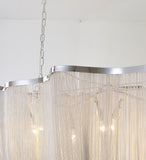 Bethel Chrome Chandelier in Aluminum & Metal