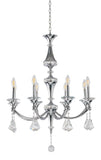 Bethel Chrome Chandelier in Iron & Crystal