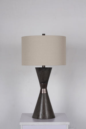 Bethel Dark Walnut Table Lamp in Walnut & Metal