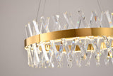 Bethel Gold LED Chandelier in Metal & Crystal