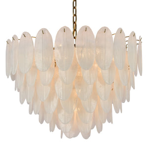 Bethel Copper Chandelier in Metal & Glass