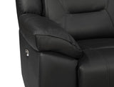New Classic Furniture Sebastian Leather Rocker Recliner Black L2641-12-LBK
