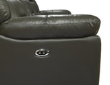 New Classic Furniture Sebastian Leather Loveseat with Dual Recliner Gray L2641-20-LGR