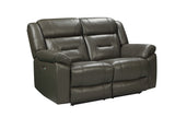 Sebastian Leather Loveseat with Power Footrest Gray
