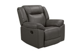 Taggart Leather Rocker Recliner Gray