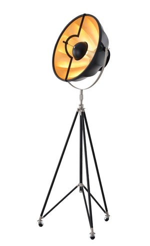 Bethel Black Floor Lamp in Metal