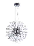 Bethel Chrome Chandelier in Crystal & Steel