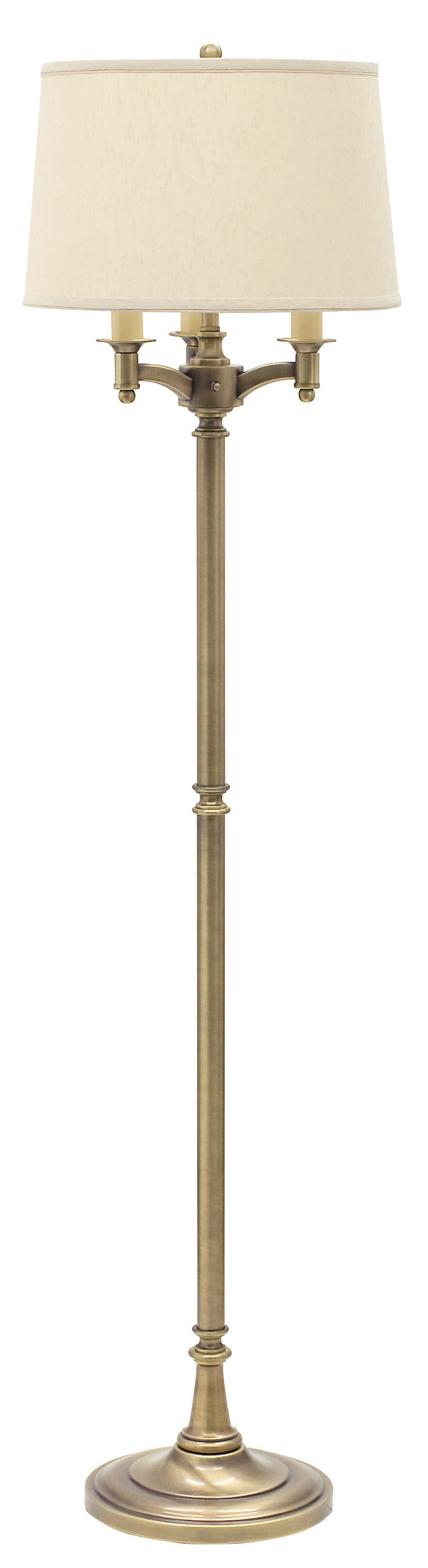 Lancaster 62.75" Antique Brass Six Way Floor Lamp