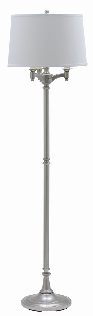 Lancaster 62.75" Satin Nickel Six Way Floor Lamp