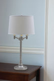 Lancaster 31.75" Satin Nickel Six Way Table Lamp