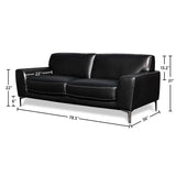 New Classic Furniture Carrara Sofa Black L986-30-BLK