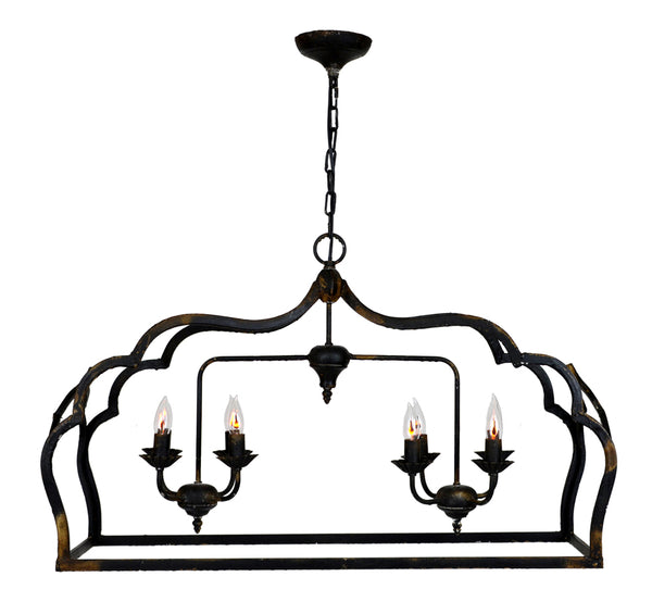 Zeugma LA143B Black Rectangular Lantern