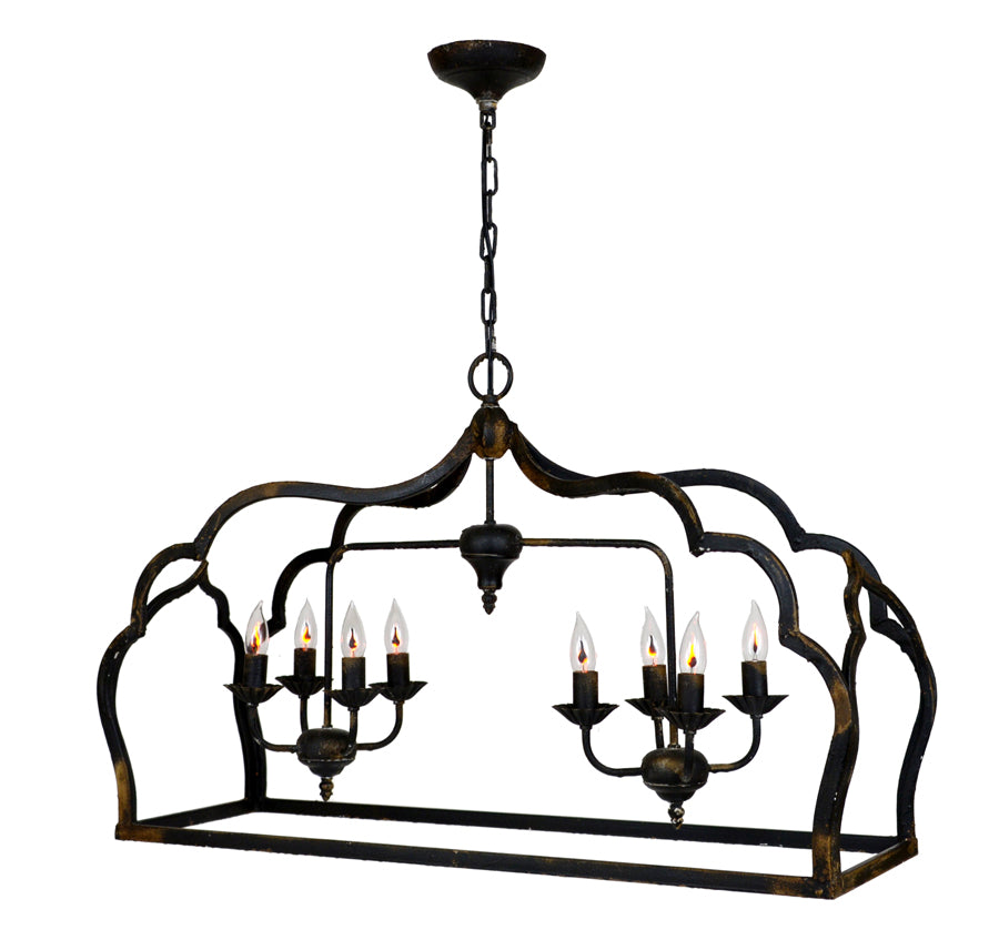 Zeugma LA143B Black Rectangular Lantern