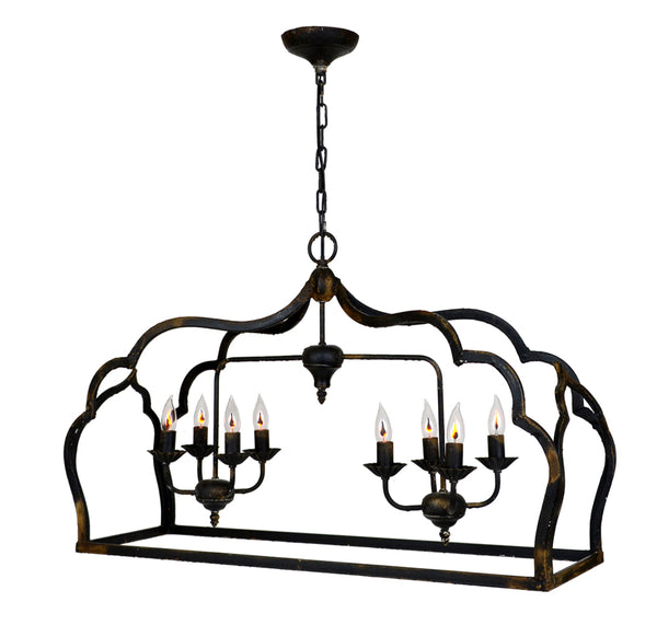 Zeugma LA143B Black Rectangular Lantern