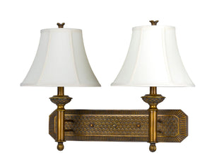 Cal Lighting 60W x 2 Pineapple Hotel Wall Lamp LA-60001W2L-1 Antique Gold LA-60001W2L-1