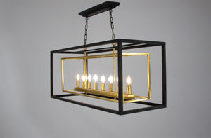 Zeugma LA616 Black and Gold Rectangular Light