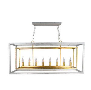 Zeugma LA616 Silver and Gold Rectangular Light